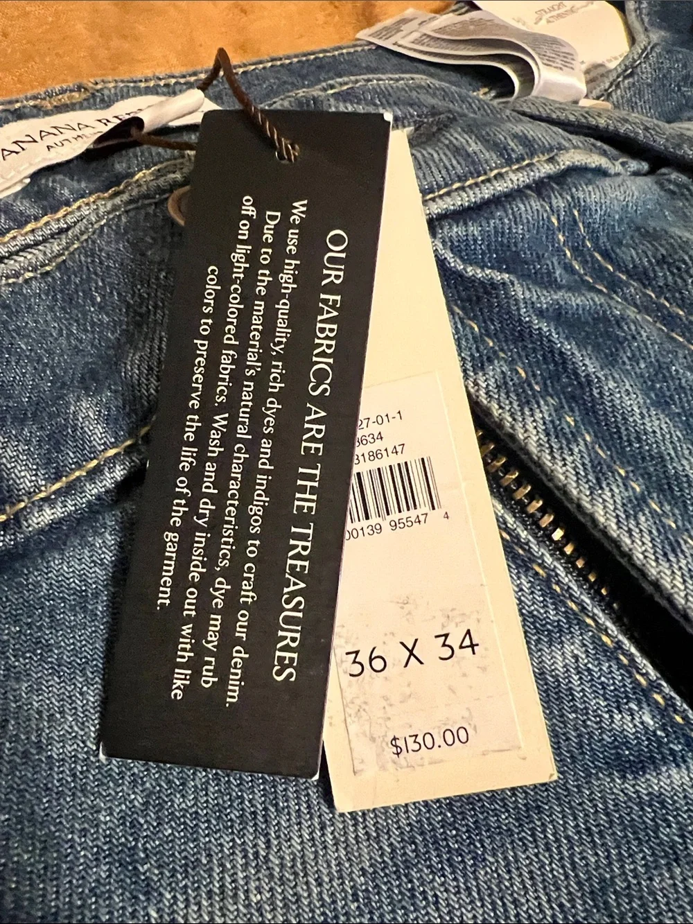 Banana Republic Men’s Authentic Straight Jeans in Light Blue Denim